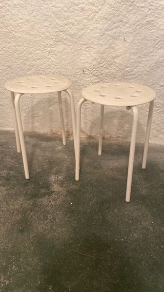 Lote taburetes blancos