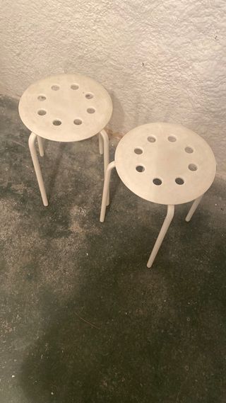 Lote taburetes blancos
