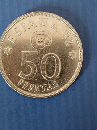 Moneda de España de 50 pts, mundial, SIN CIRCULAR 