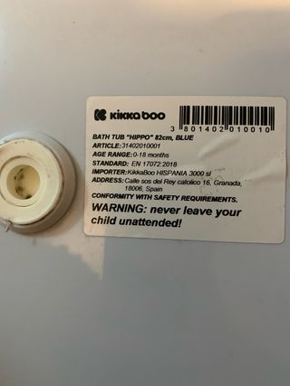 Bañera hippo kikkaboo