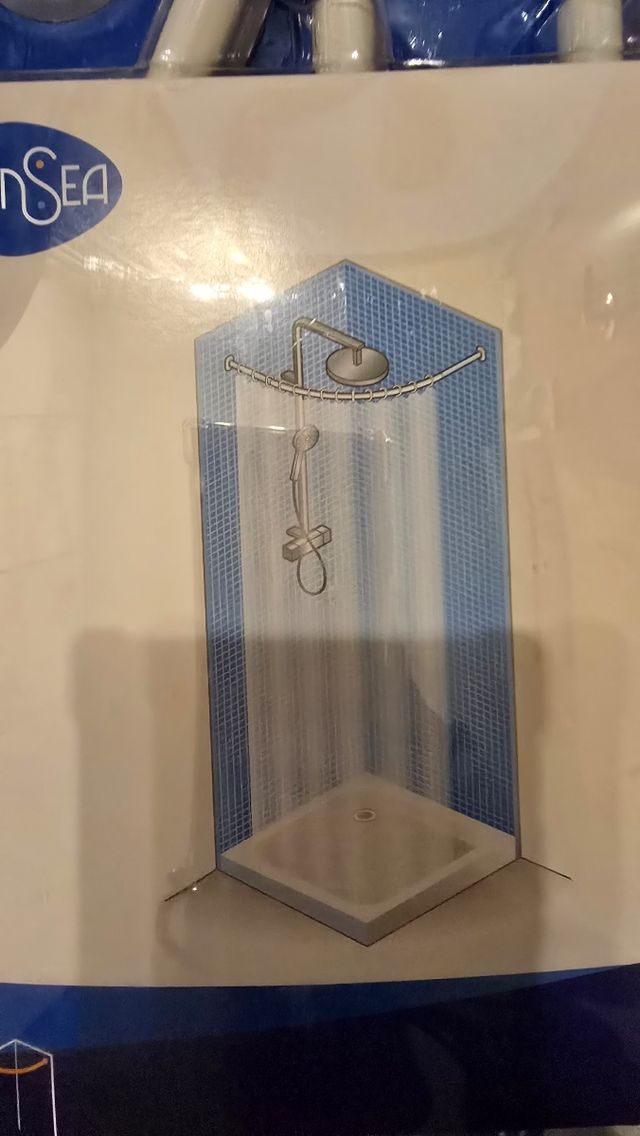 Kit cortina ducha esquinera