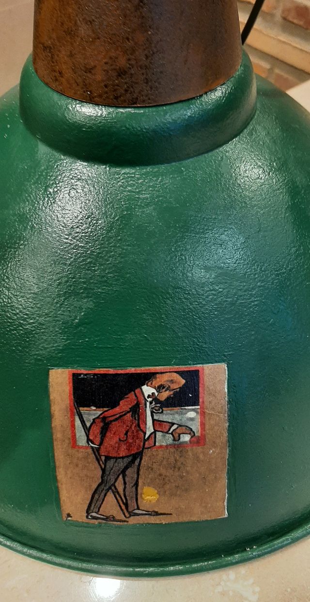 Lámpara metálica vintage billar.