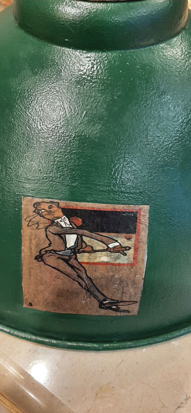 Lámpara metálica vintage billar.