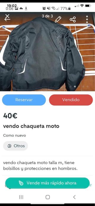 Chaqueta moto talla m