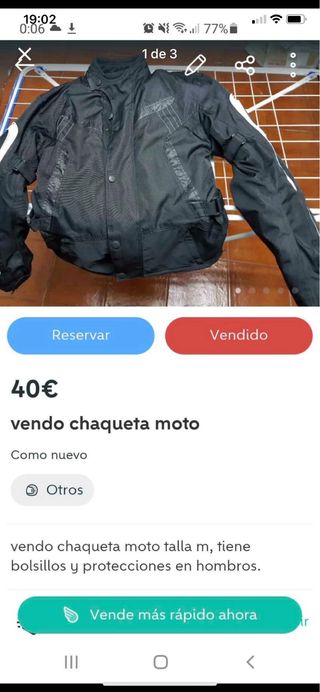 Chaqueta moto talla m