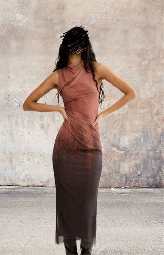 Vestido tul estampado Zara vino rosa morado