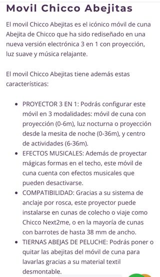 Movil musical carrusel  para bebé