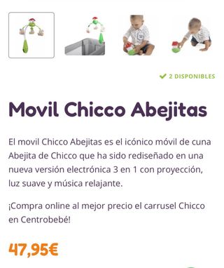 Movil musical carrusel  para bebé