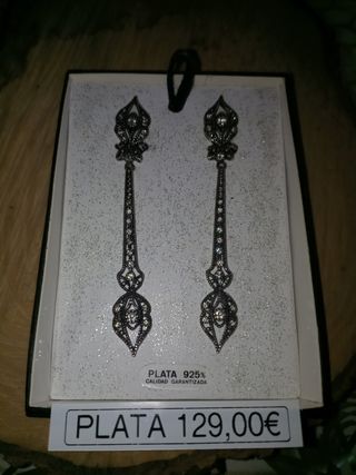 Pendientes de plata antiguo 
