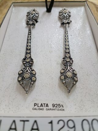 Pendientes de plata antiguo 