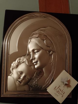 Quadro in argento "Madonna col Bambino"