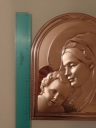 Quadro in argento "Madonna col Bambino"