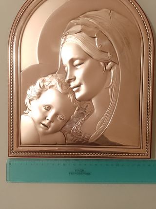 Quadro in argento "Madonna col Bambino"