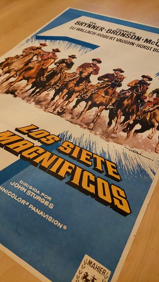 Cartel original Los siete magníficos (1960)
