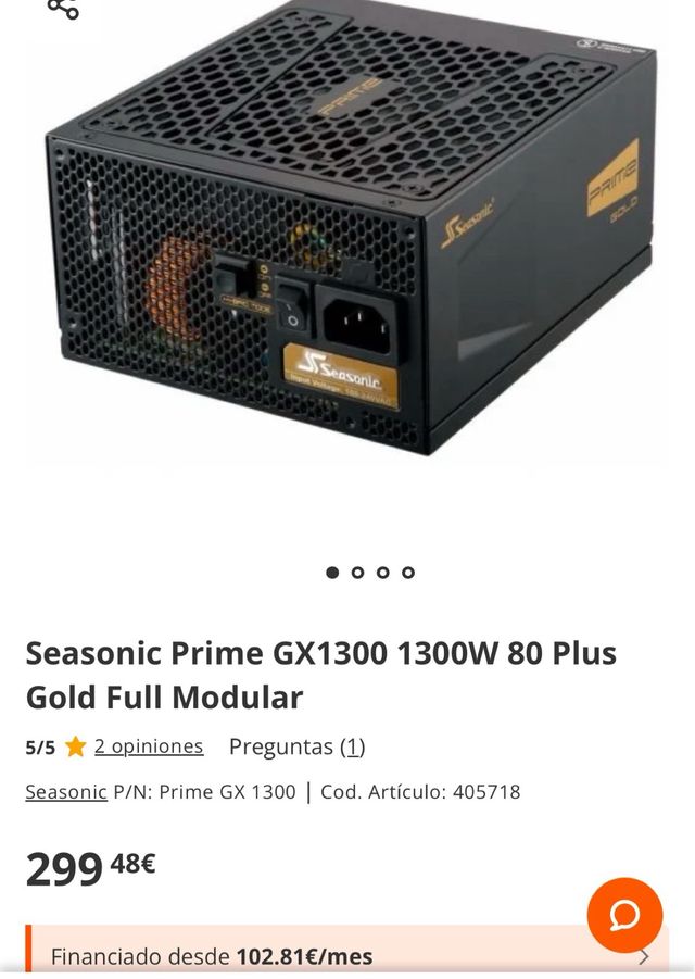 Seasonic Prime GX1300 1300W 80 Plus Gold Modular