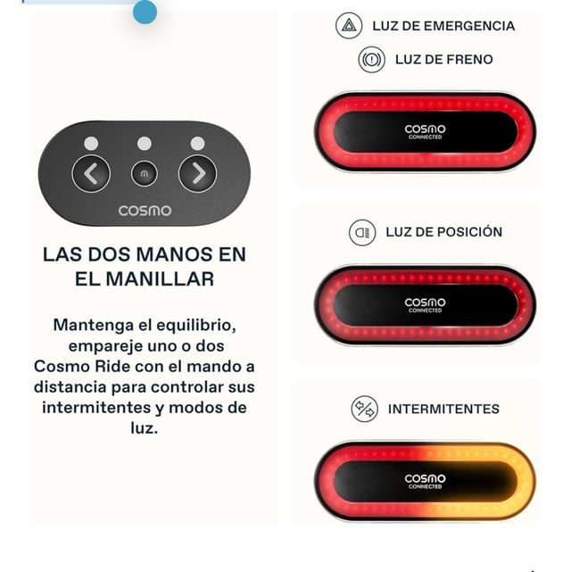 Luz inteligente para bicis o patinetes