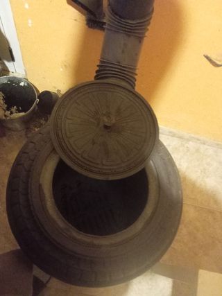 Estufa de leña rustica