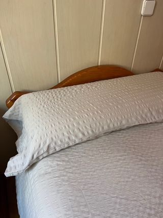 Juego de cama de 90 beige reversible con sábanas