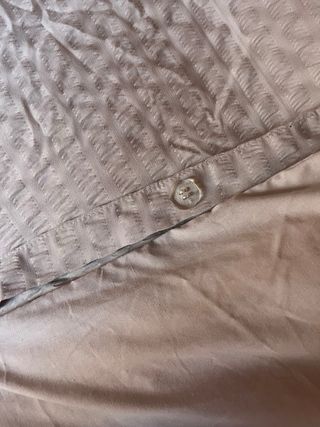 Juego de cama de 90 beige reversible con sábanas