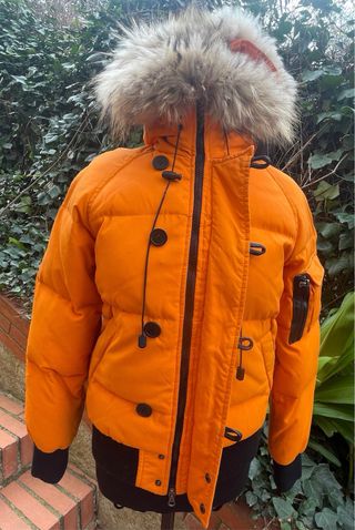 Anorak de esqui,con capucha,color naranja 
