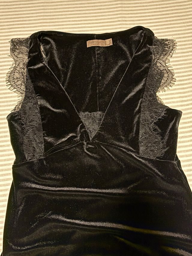 Vestido terciopelo Cortefiel talla S