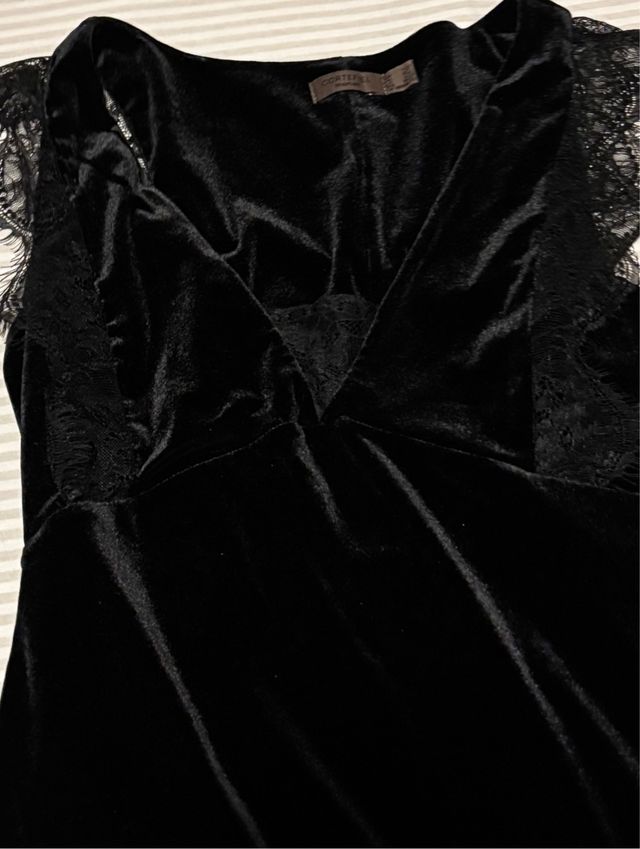 Vestido terciopelo Cortefiel talla S