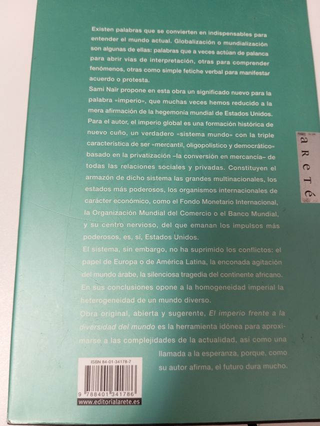 El imperio frente a la diversidad del mundo / The Empire against the world's diversity (Arete Ensayo) (Spanish Edition)