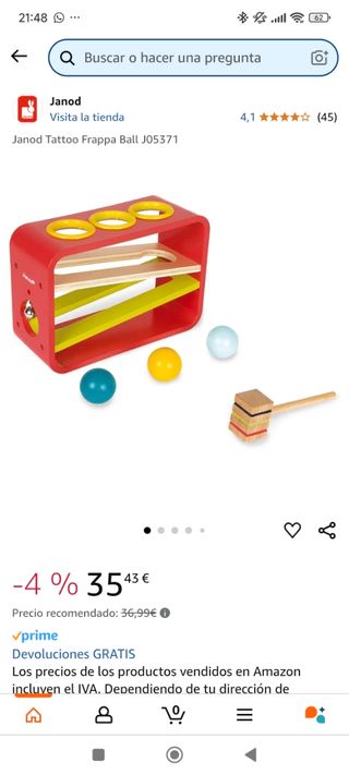 Juego madera estimulador psicomotor