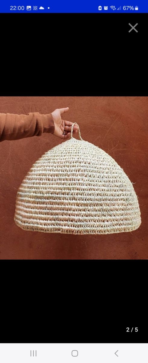 LÁMPARA COLGANTE MUY GRANDE DE PALMERA