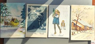 Cartoline auguri di natale vintage