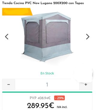 Tienda cocina PVC 2x2