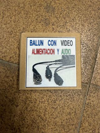 Balun pasivo de vídeo con alimentación y audio