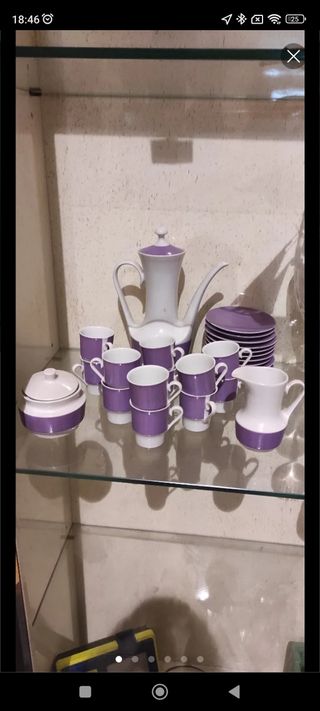 Juego de cafe vintage Sanbo morado