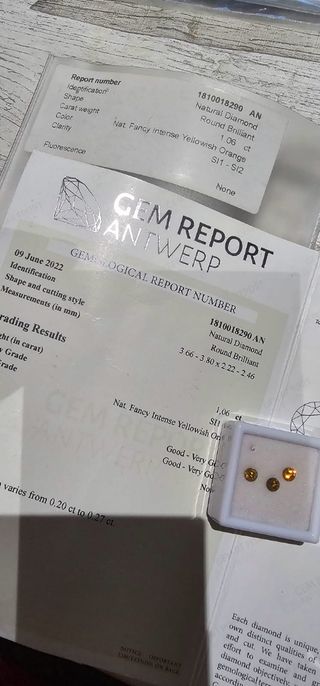 Lote diamantes fancy naturales