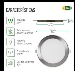 2 Focos LED downlight