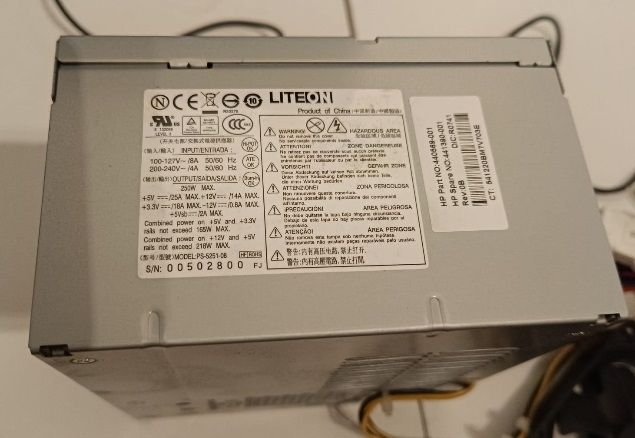 Fuente de alimentación LiteOn 240W para PC