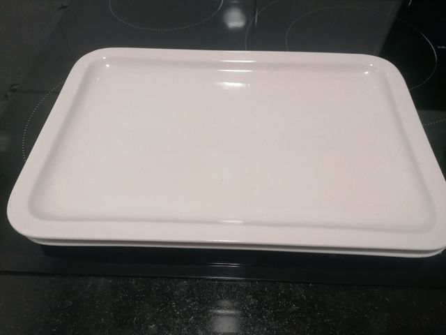 Vajilla porcelana blanca cuadrada