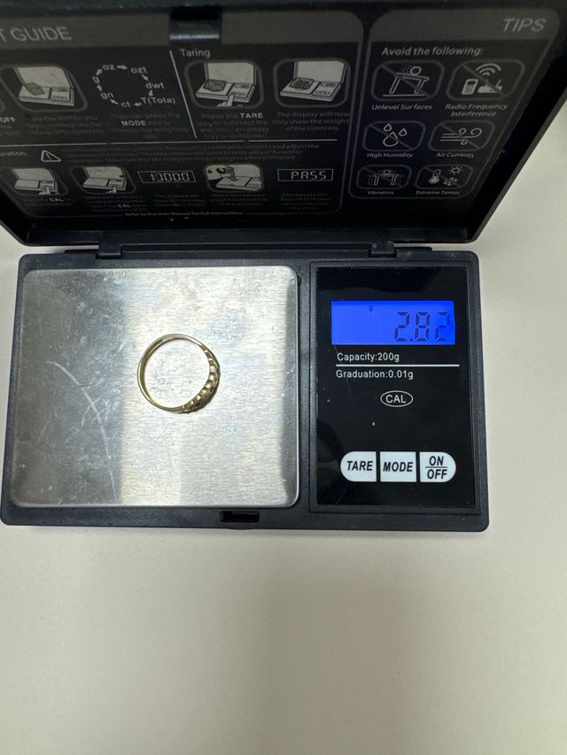 Sortija anillo de oro 18 k