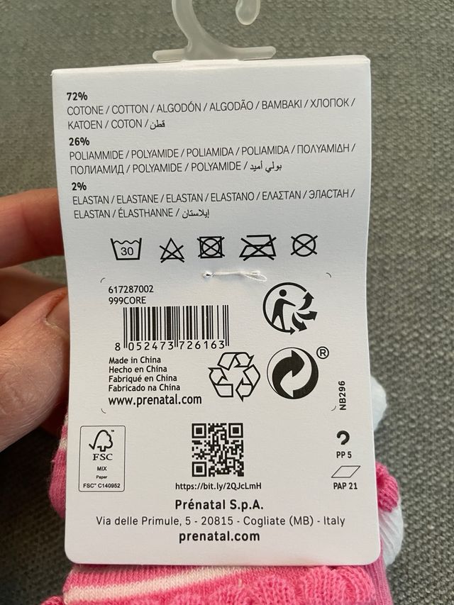 2 paia di calzini per neonato