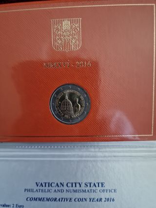 Moneta commemorativa 2 E. VATICANO 2016.