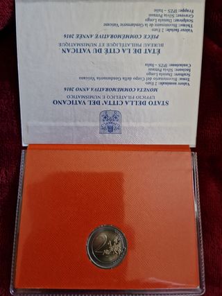 Moneta commemorativa 2 E. VATICANO 2016.
