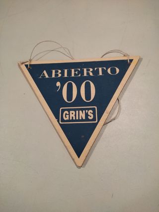 Rótulo de cierre de Comercio y apertura