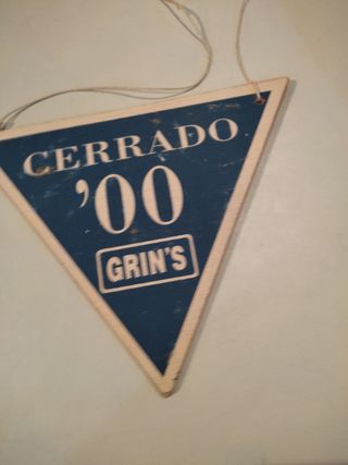 Rótulo de cierre de Comercio y apertura