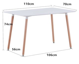 Juego de 4 Sillas SIRIO Acolchadas y Mesa 110cm