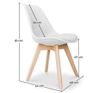 Juego de 4 Sillas SIRIO Acolchadas y Mesa 110cm