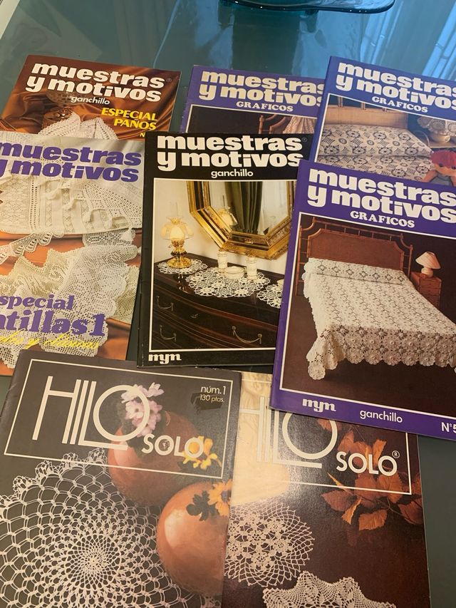 Revistas Muestras y Motivos Hilo solo lote de 7