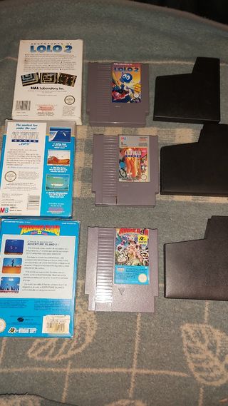 Pack 3 juegos nintendo nes en caja