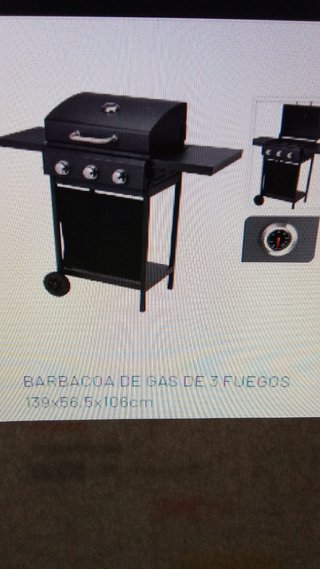 Barbacoa de gas de 3 fuegos