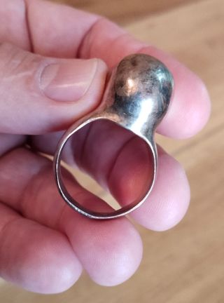 ANILLO PLATA CALAVERA 22 MM INTERIOR.