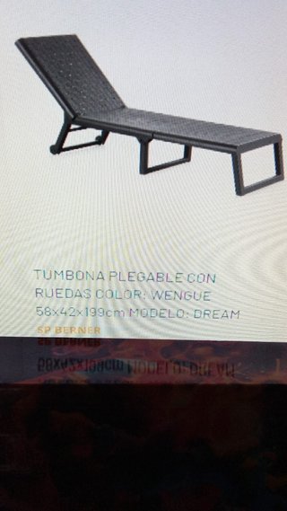 Tumbona plegable con ruedas